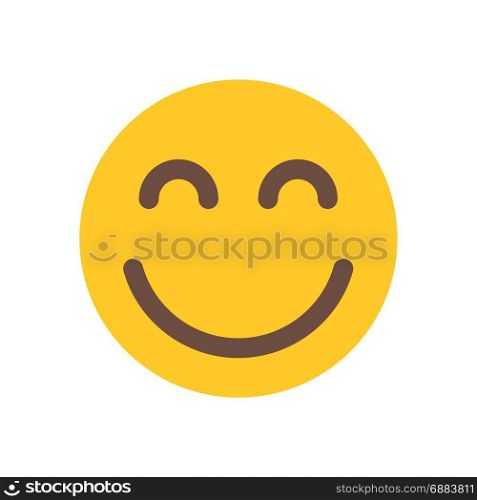 happy emoji, icon on isolated background,