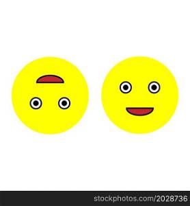 Happy emoji. Message button. Communication background. Yellow icon. Emotion face. Vector illustration. Stock image. EPS 10.. Happy emoji. Message button. Communication background. Yellow icon. Emotion face. Vector illustration. Stock image.