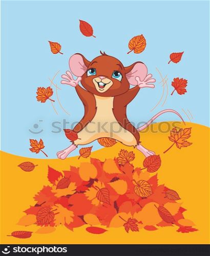 Happy fall mouse