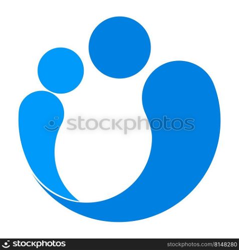 happy family logo vector design template