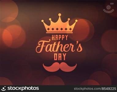 happy father day greeting with crown