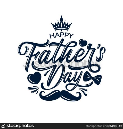 Happy Father&rsquo;s Day Calligraphy greeting card.Greetings and presents for Father&rsquo;s Day.Vector illustration EPS 10