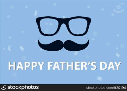 Happy father's day calligraphy greeting card paper art , vector lettering background. illustration