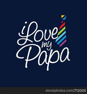 Happy Father's day card with typography vector