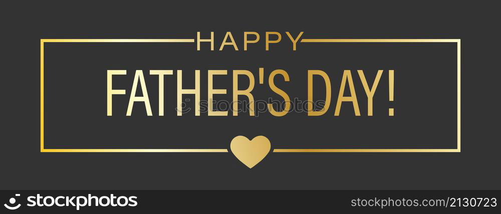 HAPPY FATHER&rsquo;S DAY greeting inscription for a postcard, cover, banner, poster and thematic design. Flat style.