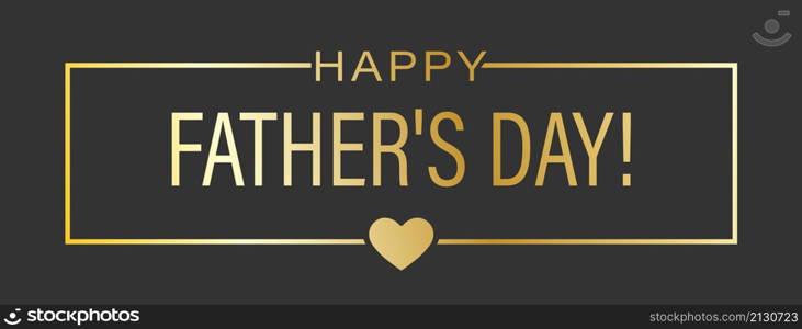 HAPPY FATHER&rsquo;S DAY greeting inscription for a postcard, cover, banner, poster and thematic design. Flat style.