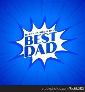 happy father’s day best dad comic style message