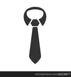 Happy Father’s Day. Father’s necktie silhouette Isolated on white background