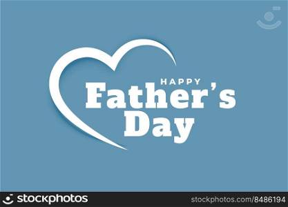 happy father’s day heart simple background