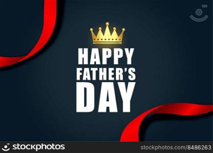 happy father’s day ribbon style greeting design