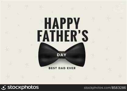 happy fathers day background with realistic bow design