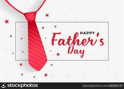 happy fathers day background with red tie design