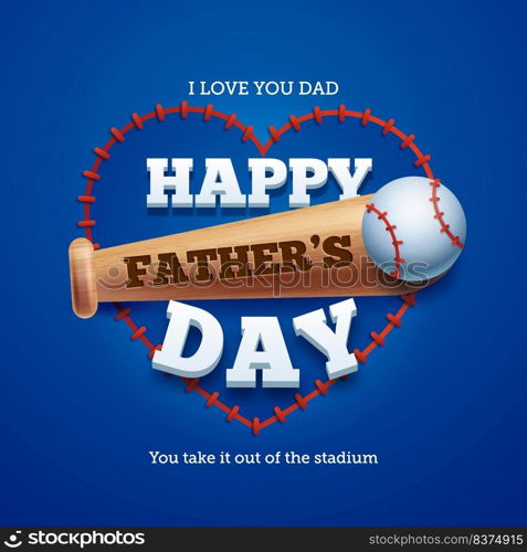 happy fathers day baseball theme