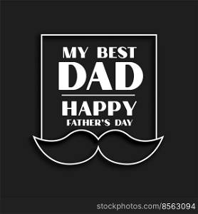 happy fathers day best dad card design