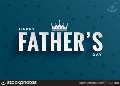 happy fathers day celebration background with crown shape