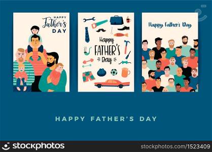 Happy Fathers Day. Vector templates. Design element for card, poster, banner, flyer and other use.. Happy Fathers Day. Vector templates.