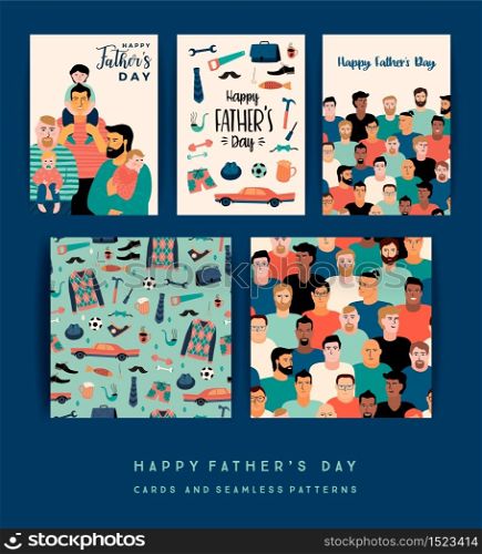 Happy Fathers Day. Vector templates. Design element for card, poster, banner, flyer and other use.. Happy Fathers Day. Vector templates. Design element