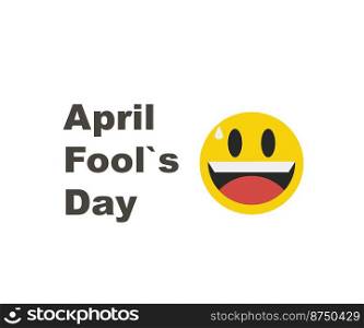 Happy fools day. Holiday day. Celebration poster. - vector