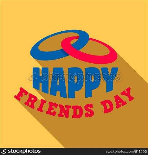 Happy friends day logo. Flat illustration of happy friends day vector logo for web design. Happy friends day logo, flat style