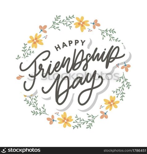 Happy Friendship Day greeting card. For poster, flyer, banner for website template, cards, posters, logo Vector. Happy Friendship Day greeting card. For poster, flyer, banner for website template, cards, posters, logo. Vector illustration.