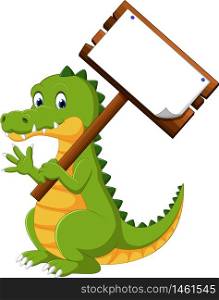 Happy fun crocodile cartoon