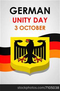 Happy german unity day concept background. Isometric illustration of happy german unity day vector concept background for web design. Happy german unity day concept background, isometric style