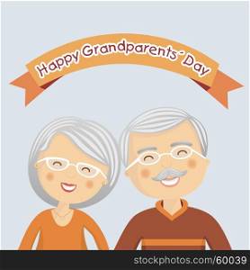 Happy grandparents day with grey hair