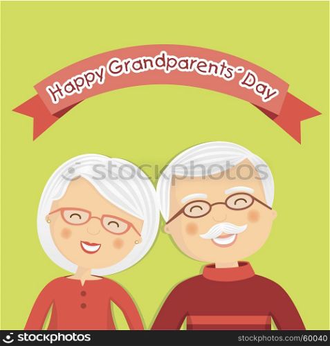 Happy grandparents day with white hair