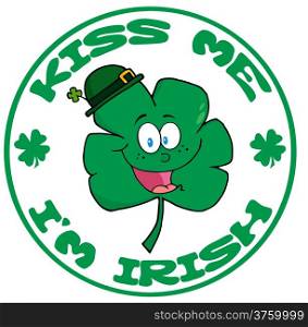 Happy Green Clover Wearing A Green Hat Banner