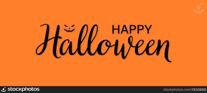 Happy halloween banner. Vector holiday background poster