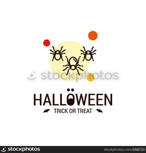 Happy Halloween design with typography and white background