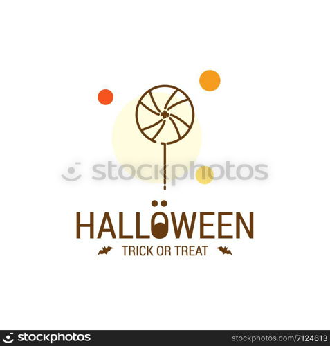 Happy Halloween design with typography and white background