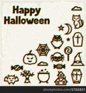 Happy halloween greeting card with effect overlay.