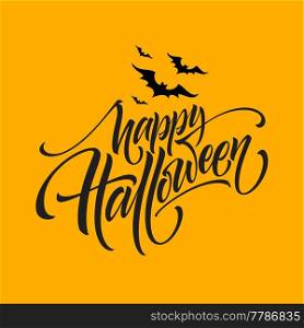 Happy halloween. Hand drawn creative calligraphy and brush pen lettering. Vector illustration EPS10. Happy halloween. Hand drawn creative calligraphy and brush pen lettering. Vector illustration