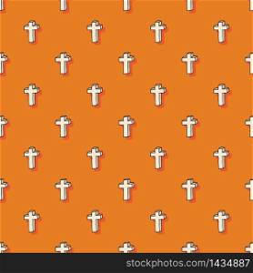 Happy Halloween. Hand drawn seamless pattern with cross. Trick or treat. Wrapping paper. Scrapbook paper. Doodles style. Tiling. Vector illustration. Background. Ink graphic texture.. Happy Halloween. Hand drawn seamless pattern with cross. Trick or treat. Wrapping paper. Scrapbook paper. Doodles style. Tiling. Vector illustration. Background. Stylish ink graphic texture.
