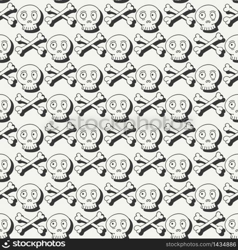 Happy Halloween. Hand drawn seamless pattern with skulls. Trick or treat. Wrapping paper. Scrapbook paper. Doodles style. Tiling. Vector illustration. Background. Stylish graphic texture.. Happy Halloween. Hand drawn seamless pattern with skulls. Trick or treat. Wrapping paper. Scrapbook paper. Doodles style. Tiling. Vector illustration. Background. Stylish ink graphic texture.