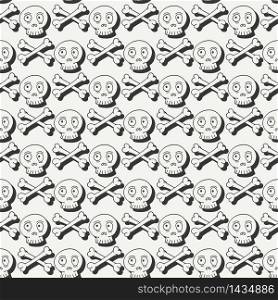 Happy Halloween. Hand drawn seamless pattern with skulls. Trick or treat. Wrapping paper. Scrapbook paper. Doodles style. Tiling. Vector illustration. Background. Stylish graphic texture.. Happy Halloween. Hand drawn seamless pattern with skulls. Trick or treat. Wrapping paper. Scrapbook paper. Doodles style. Tiling. Vector illustration. Background. Stylish ink graphic texture.