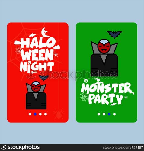 Happy Halloween invitation design with ghost vector