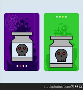 Happy Halloween invitation design with poison vector