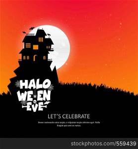 Happy Halloween invitation with creative design vector