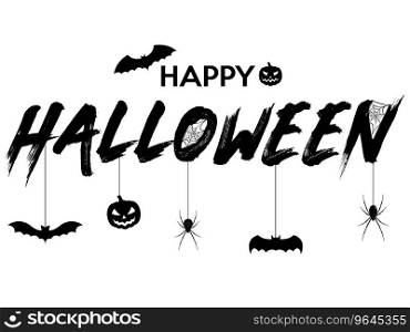 Happy halloween lettering holiday calligraphy Vector Image