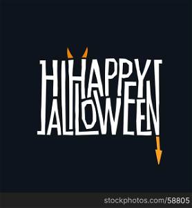""Happy Halloween" logotype design. Abstract Halloween holiday sign"