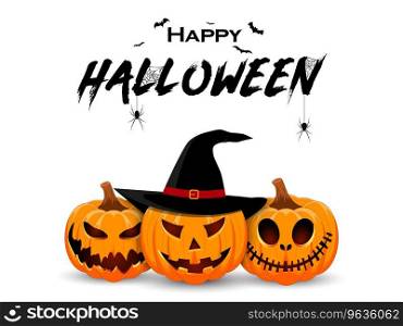 Happy halloween message design background Vector Image