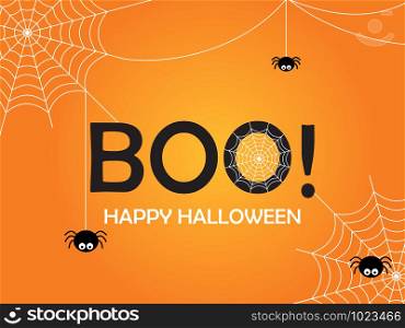 Happy Halloween poster design template background Boo!