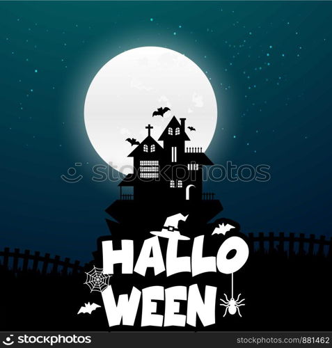 Happy Halloween scary Night background