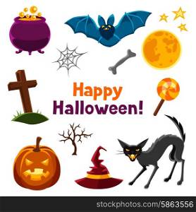 Happy halloween seamless pattern with characters and objects. Happy halloween seamless pattern with characters and objects.