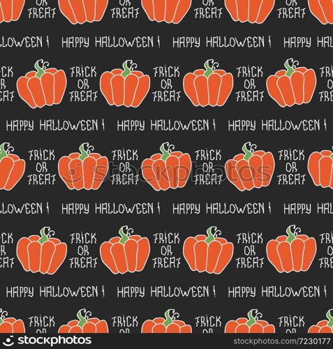 Happy Halloween. Seamless pattern with pumpkins. Trick or treat. . Happy Halloween. Seamless pattern with pumpkins. Trick or treat. Vector illustration. Background.