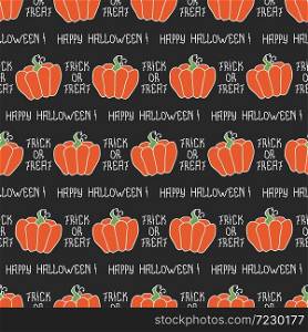 Happy Halloween. Seamless pattern with pumpkins. Trick or treat. . Happy Halloween. Seamless pattern with pumpkins. Trick or treat. Vector illustration. Background.