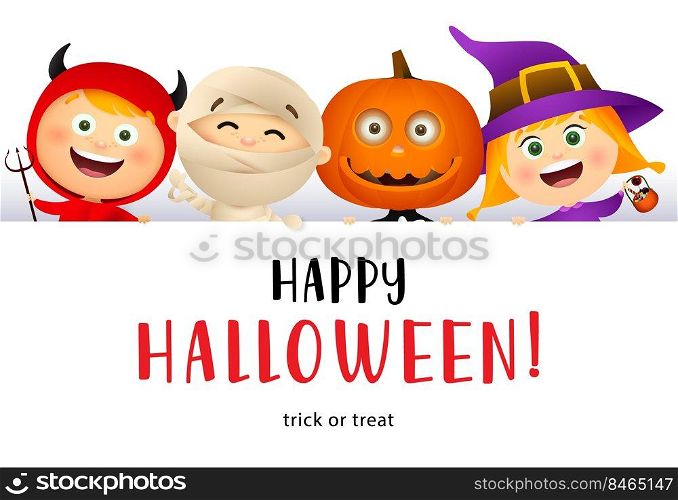 happy halloween spooky horror illustration