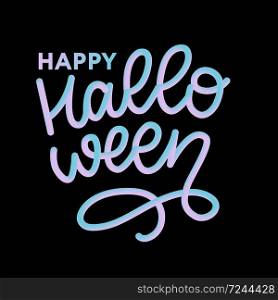 Happy Halloween Text Banner, Vector. Happy Halloween Text Banner, Vector lettering calligraphy 3d